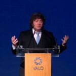 Javier Milei habla durante un evento económico realizado en el MALBA