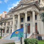 Vista del edificio de la Legislatura bonaerense, sede de las cámaras de Diputados y Senadores de la provincia de Buenos Aires.